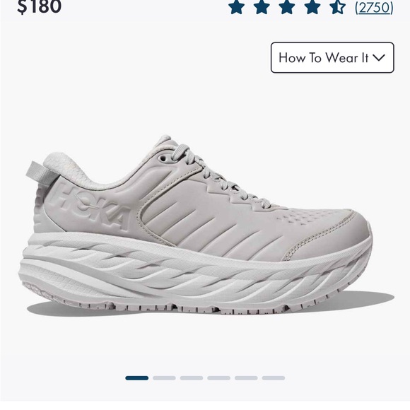 Hoka Bondi SR Shoes - Grey - Picture 3 of 5